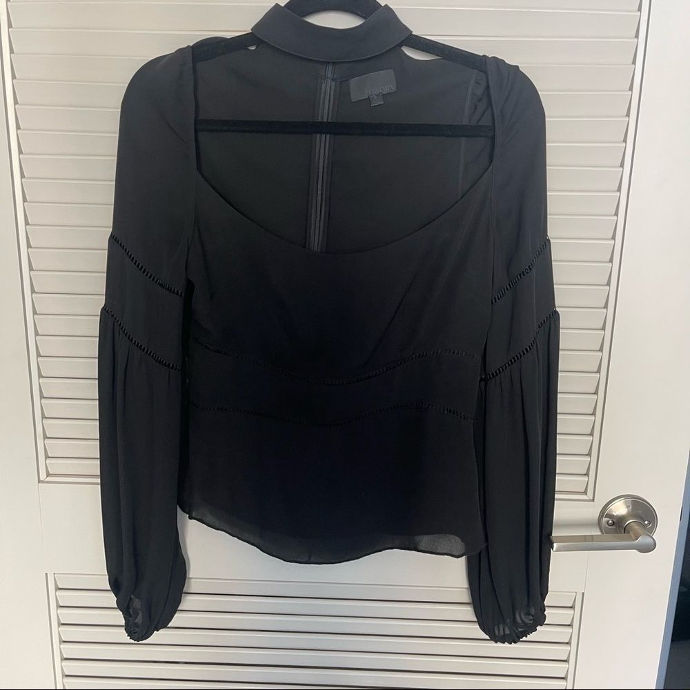 Cut-out black choker top by Intermix